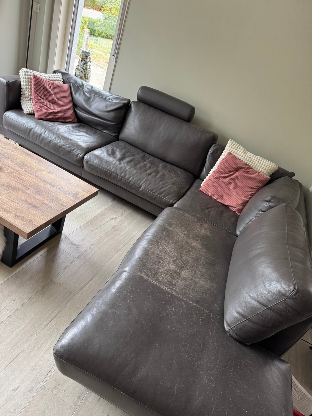 Hoek zetel gratis, Ophalen, Gebruikt, Leer