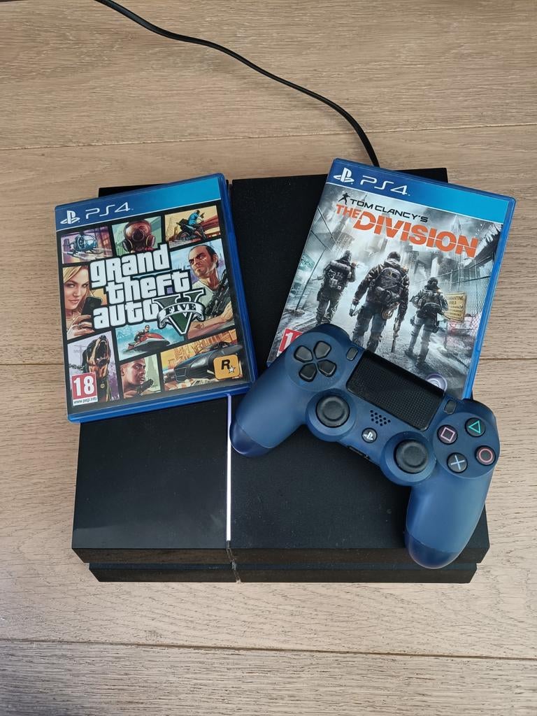 Playstation 4 500GB + controller + 2 games, 500 GB, Enlèvement ou Envoi, Avec 1 manette, Utilisé