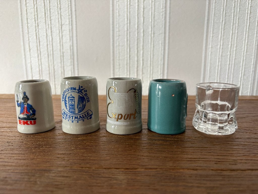 Lot van 5 vintage miniatuur bierpullen, Ophalen of Verzenden, Zo goed als nieuw, Overige typen