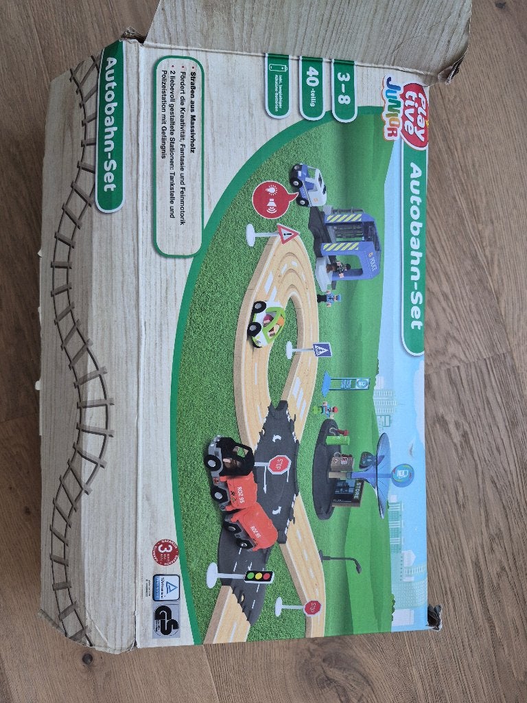Playtive Junior Houten Autobaan Set (40-delig), Enlèvement, Utilisé, Autres types