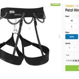 Petzl Hirundos Klimgordel, Sport en Fitness, Ophalen of Verzenden, Nieuw