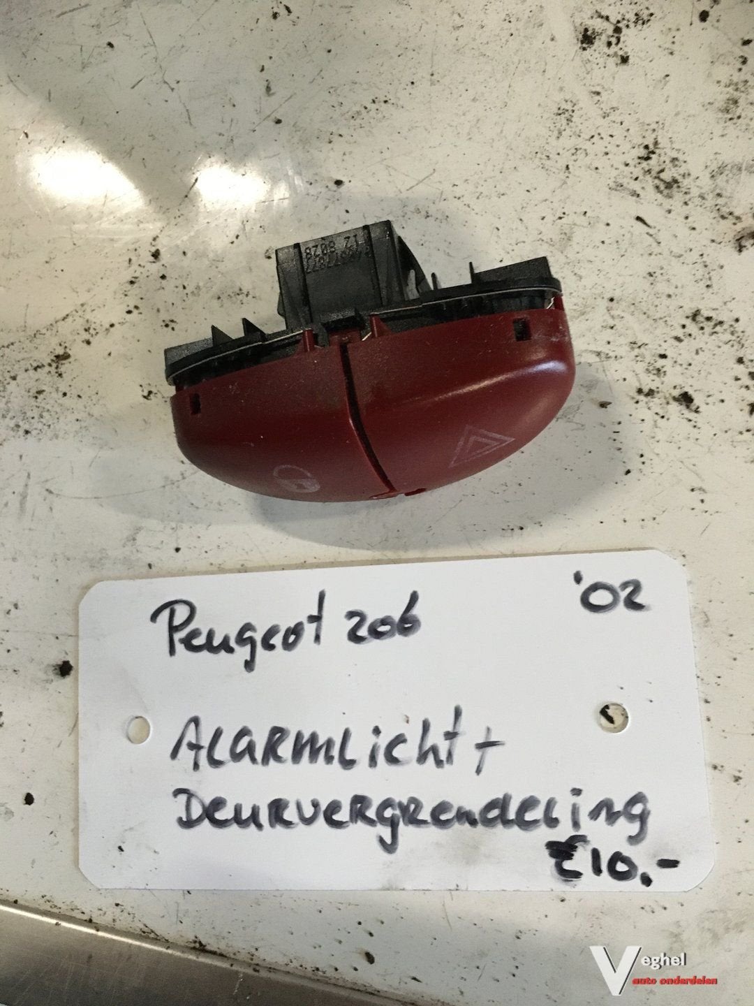 Peugeot 206 2002  alarmlichtschakelaar met centrale vergende, Auto-onderdelen, Gebruikt, -, -, Ophalen of Verzenden