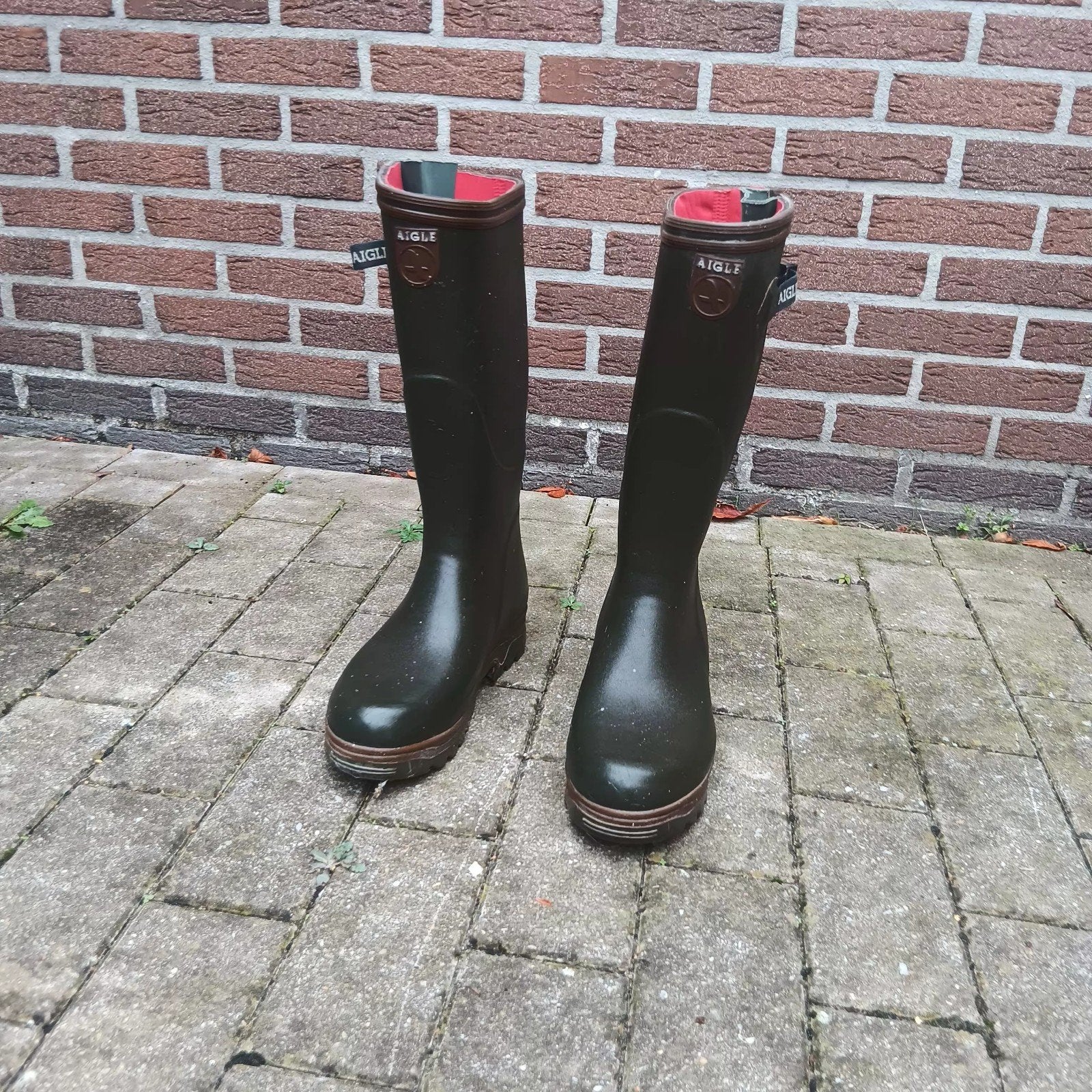 Aigle laarzen maat 54 - Donker groen, Gebruikt, Dames, Ophalen of Verzenden, Laarzen