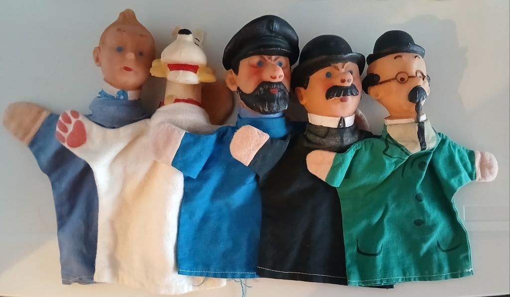 5 Marionnette Tintin Année 60, Collections, Enlèvement ou Envoi, Tintin, Utilisé
