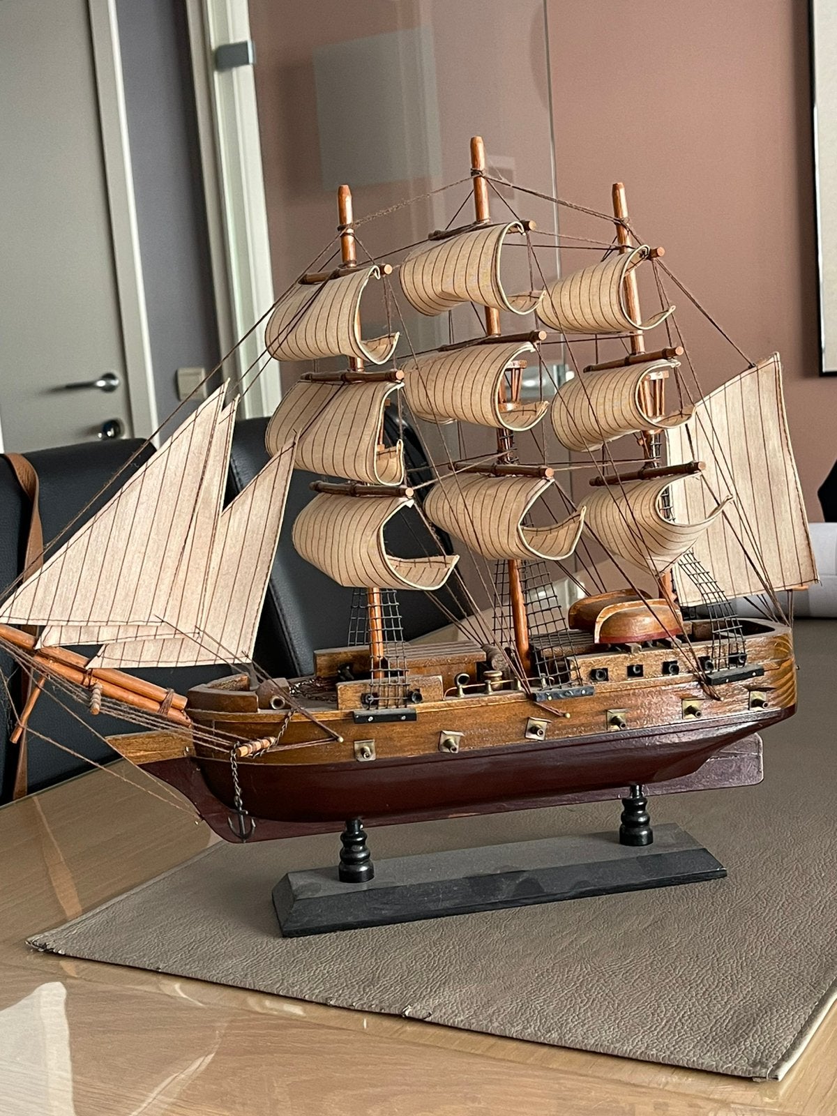 Handgemaakte zeilschip, Hobby & Loisirs créatifs, Modélisme | Bateaux & Navires, Enlèvement, Comme neuf