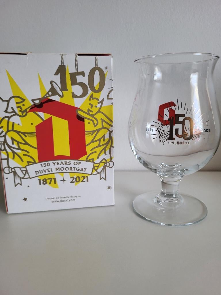 duvel glas '150 jaar Duvel' exclusief celebration glass 33cl, Ophalen of Verzenden, Nieuw, Glas of Glazen, Duvel