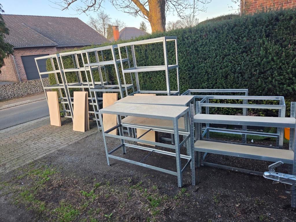 Metalen opbergrekken, Doe-het-zelf en Bouw, Steigers, Ophalen