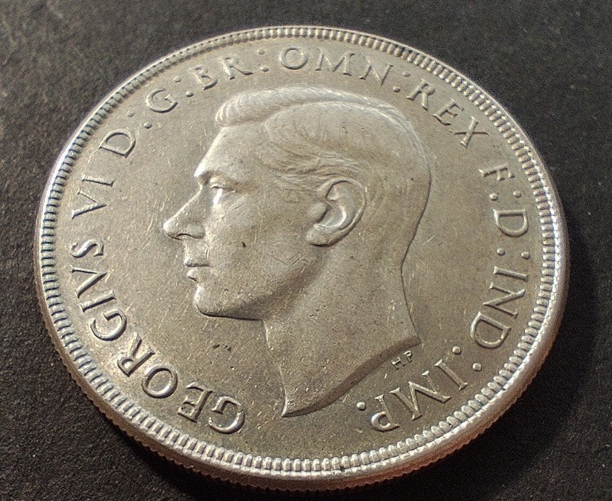 Australië 1 crown, 1937, Postzegels en Munten, Ophalen of Verzenden, Losse munt, Zilver