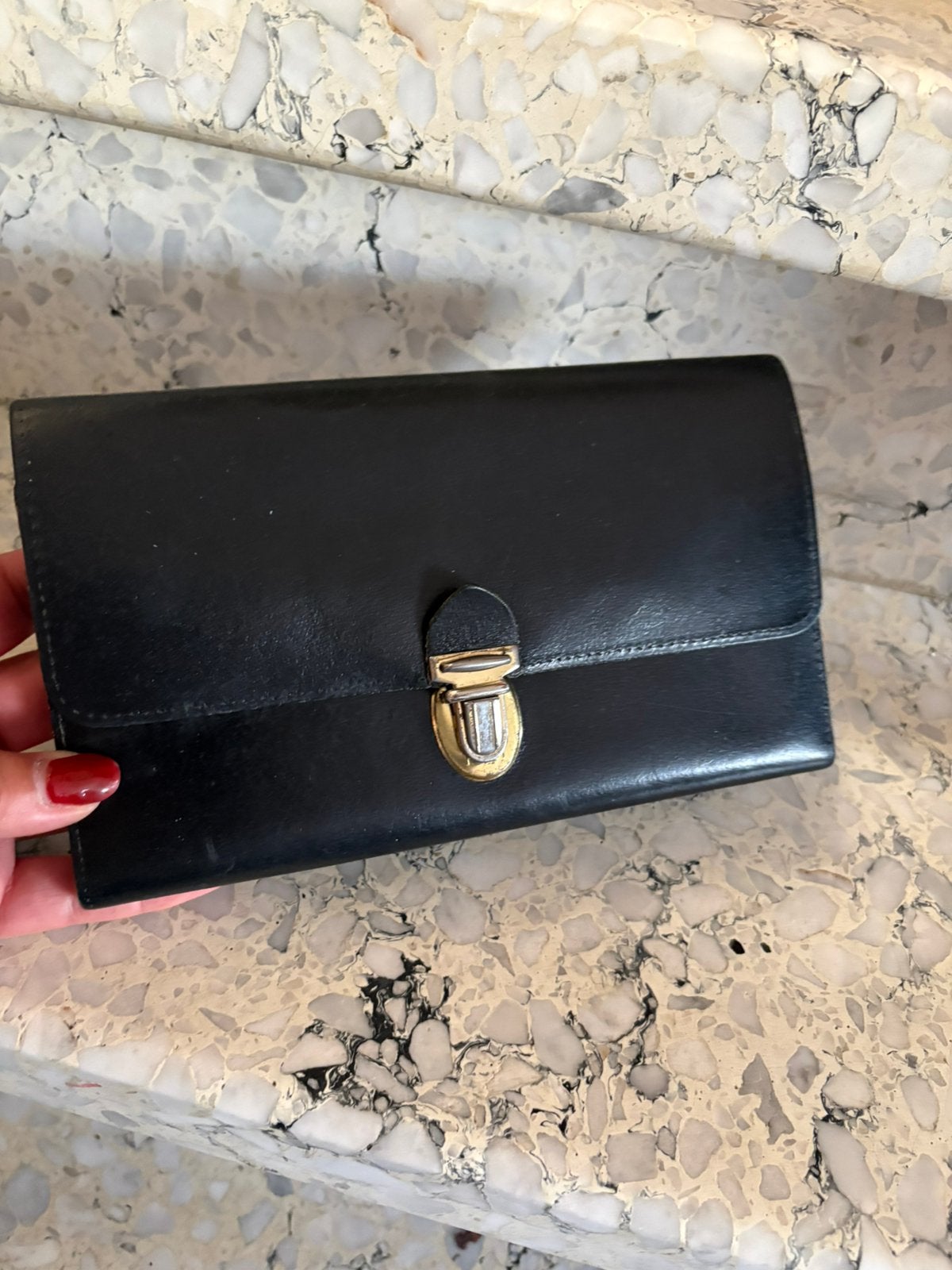 Lederen horeca portemonnee, Handtassen en Accessoires, Ophalen of Verzenden, Gebruikt