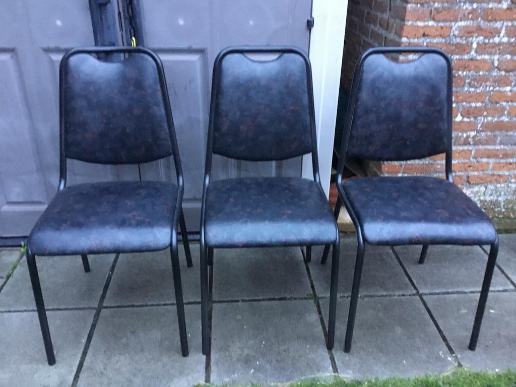 3 keukenstoelen, Ophalen, Gebruikt, Drie