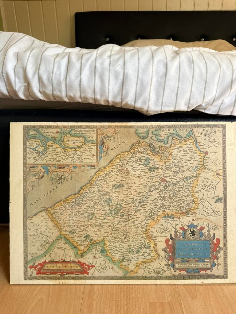 Vlaanderen – Flandriae (..).; A. Ortelius – 1592, Ophalen, Zo goed als nieuw