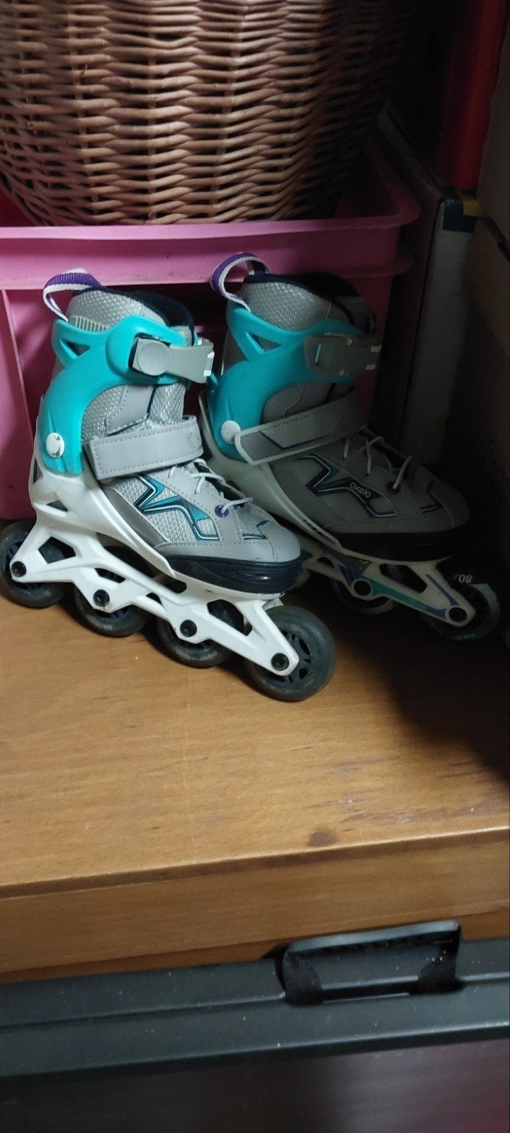 Rollers Oxelo ABEC 3 pointure 29/32, Autres marques, Rollers 4 roues en ligne, Réglable, Enlèvement