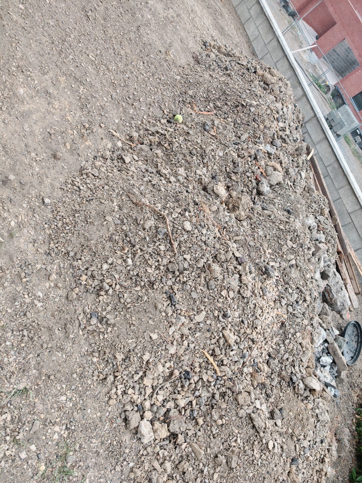 remblai de jardin, Enlèvement