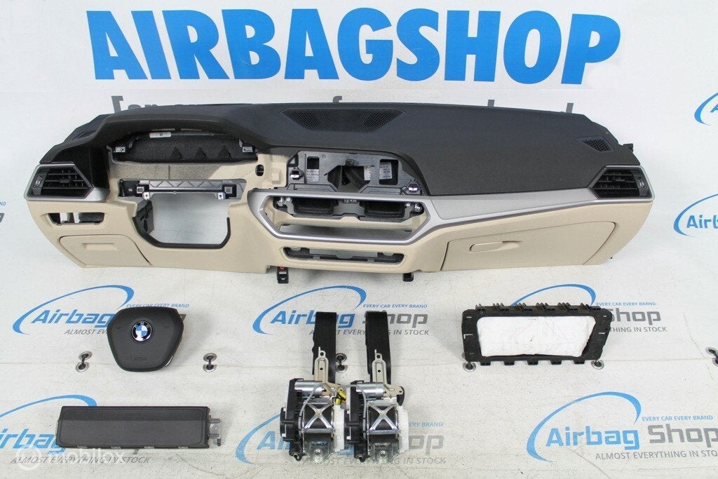 Airbag kit Tableau de bord noir/beige HUD BMW 3 serie G20, Enlèvement ou Envoi, Utilisé