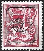 1 Postzegel België 1982 Cijfer op heraldieke leeuw en wimpel, Koninklijk huis, Ophalen of Verzenden, Gestempeld, 1e dag stempel