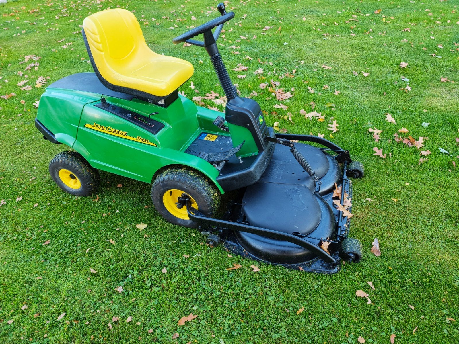 tracteur tondeuse frontale John Deere f420 hydrostatique, Jardin & Terrasse, JOHN DEERE, Démarrage électrique, Comme neuf, Enlèvement