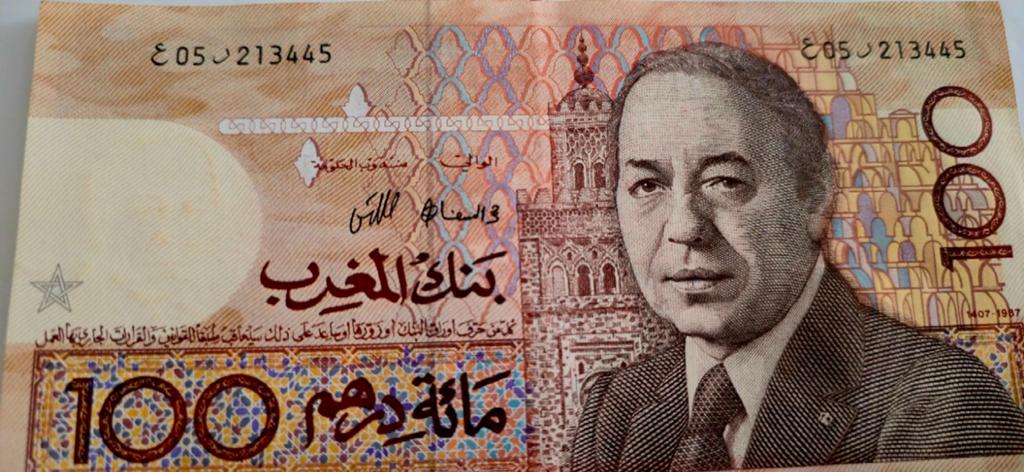 100 dirhams Hassan II 95/100 unc, Enlèvement ou Envoi