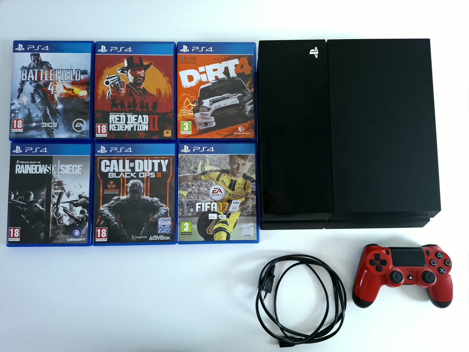 PS4  – 1 Originele Controller + 6 Games, Games en Spelcomputers, Ophalen, Zo goed als nieuw
