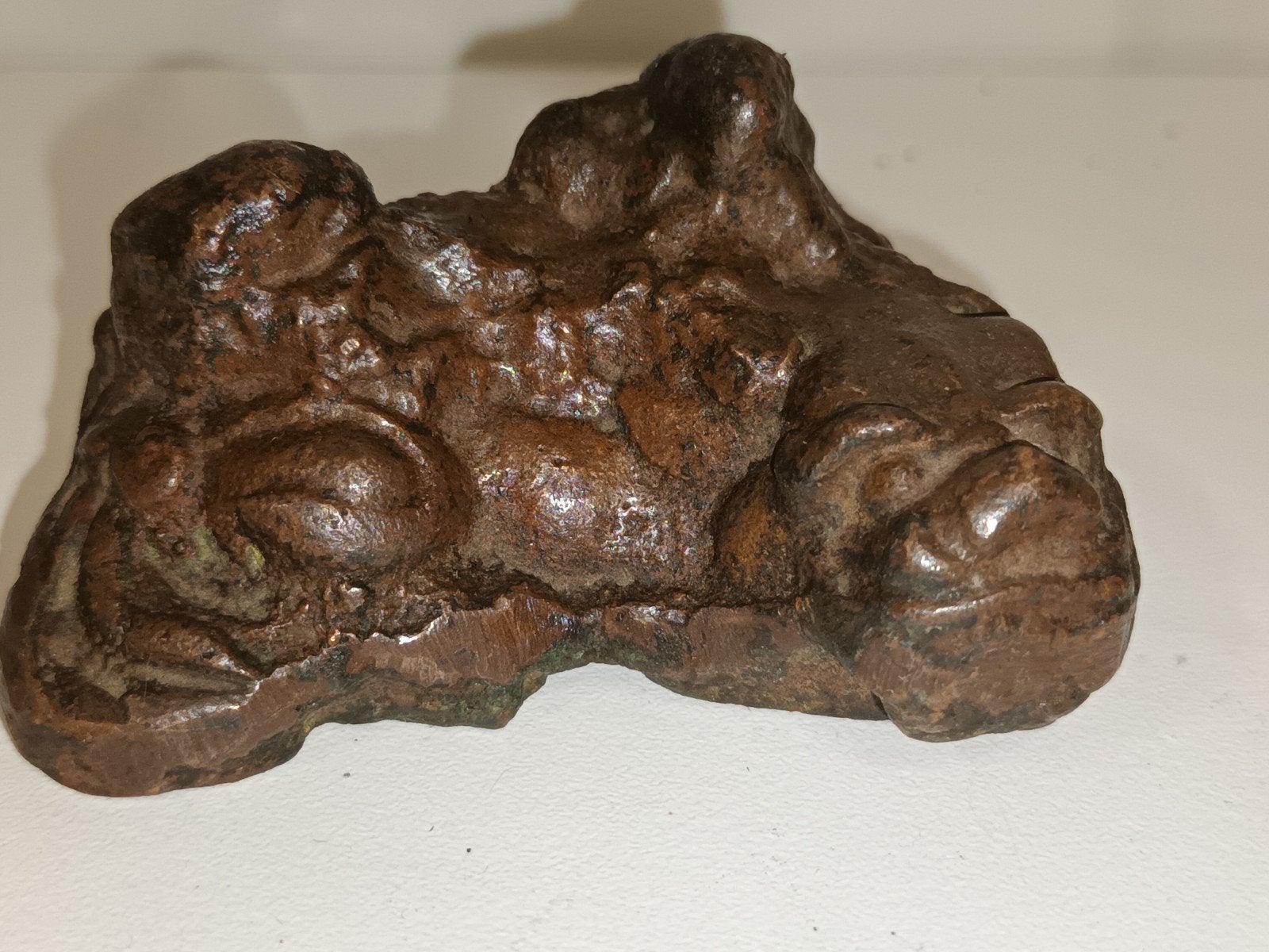 Vintage bronzen/koperen kikker - miniatuur / presse-papier, Enlèvement ou Envoi, Bronze