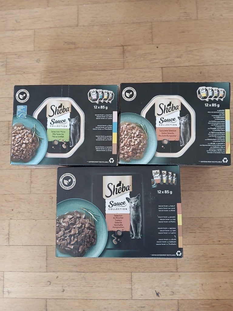 Nourriture pour chat (Sheba) - 3 packs, Enlèvement, Chat