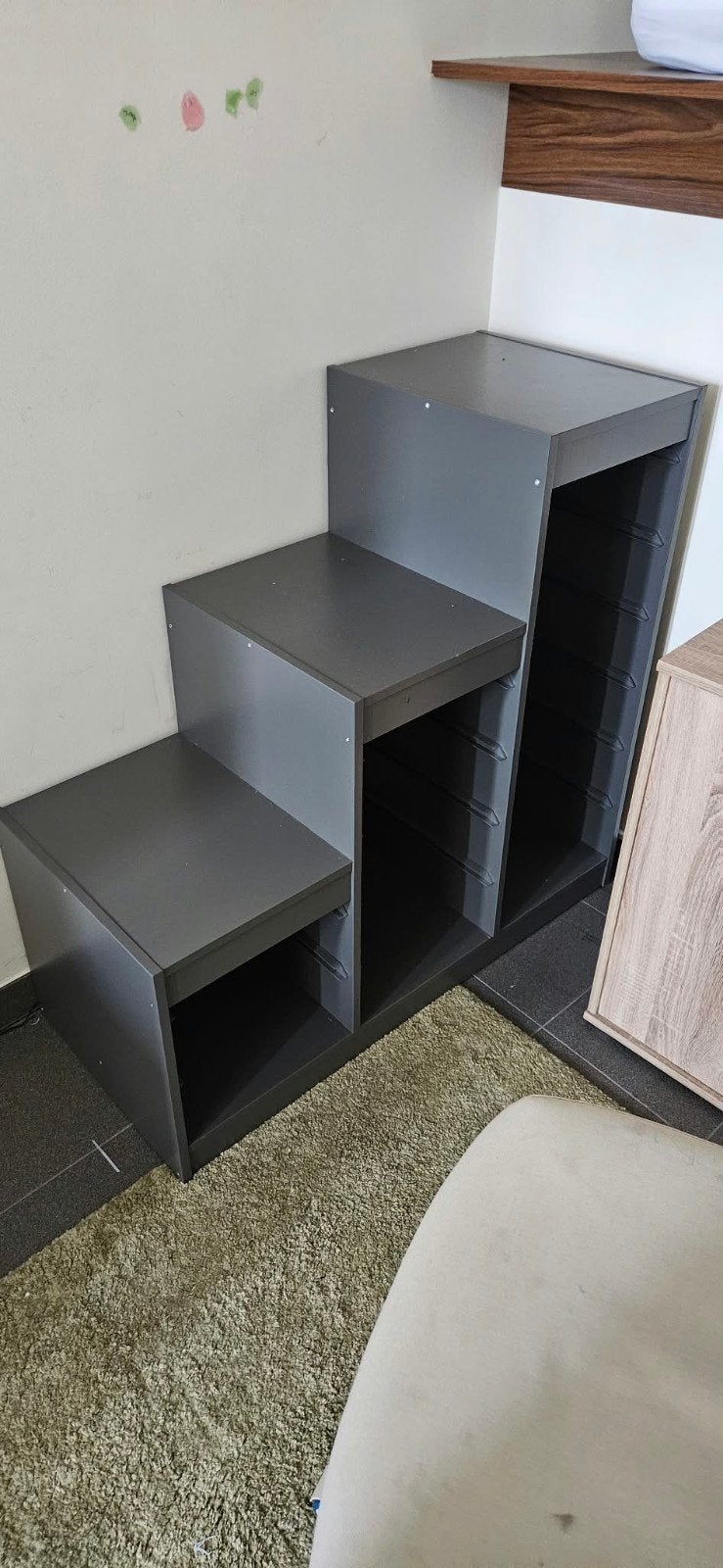 trofast zwart, Ophalen