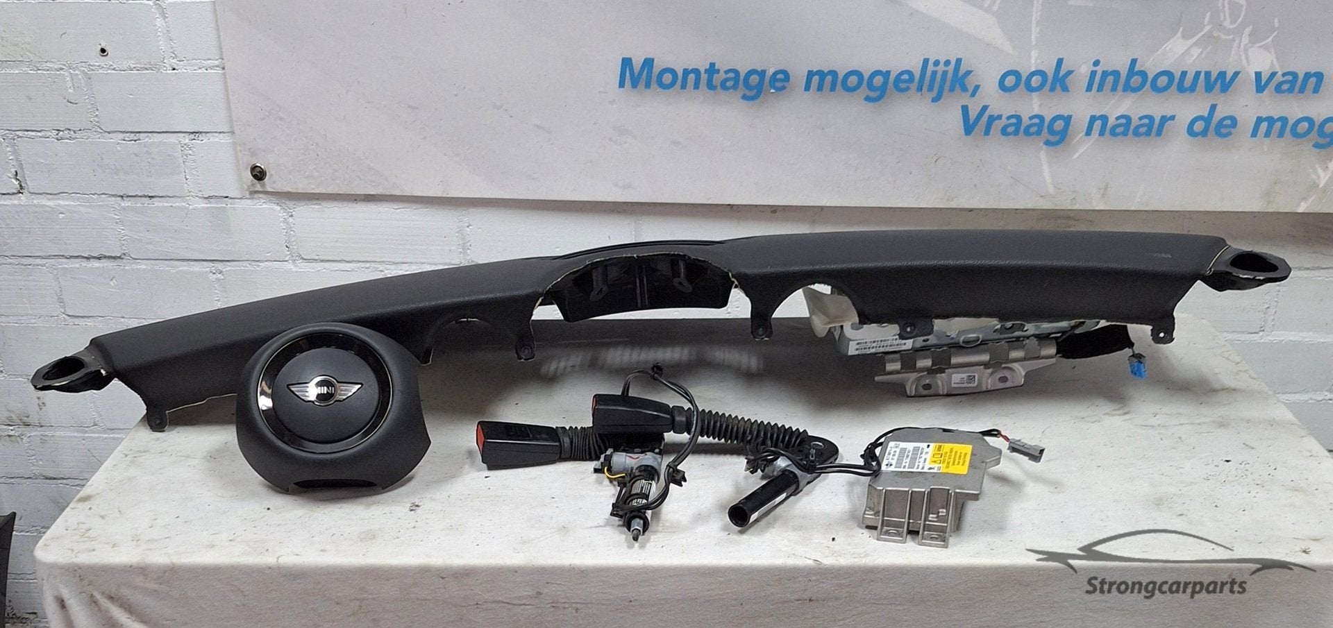 Airbag set Mini R56 Dashboard 3 spaaks stuurairbag bj 2012, -, -, -, Enlèvement ou Envoi