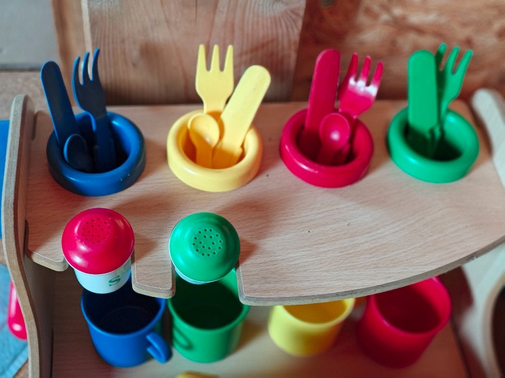 Cuisine Berchet en 2 armoires, Enlèvement, Utilisé, Bois, Jouer à la cuisine
