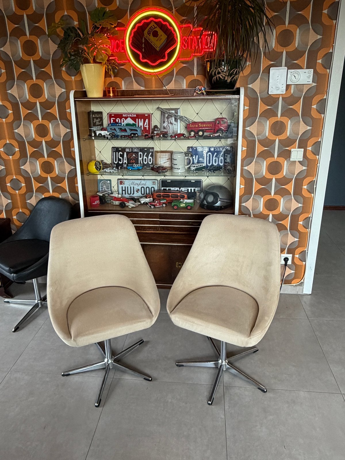 70’s Space-Age draaistoelen, Huis en Inrichting, Ophalen, Zo goed als nieuw