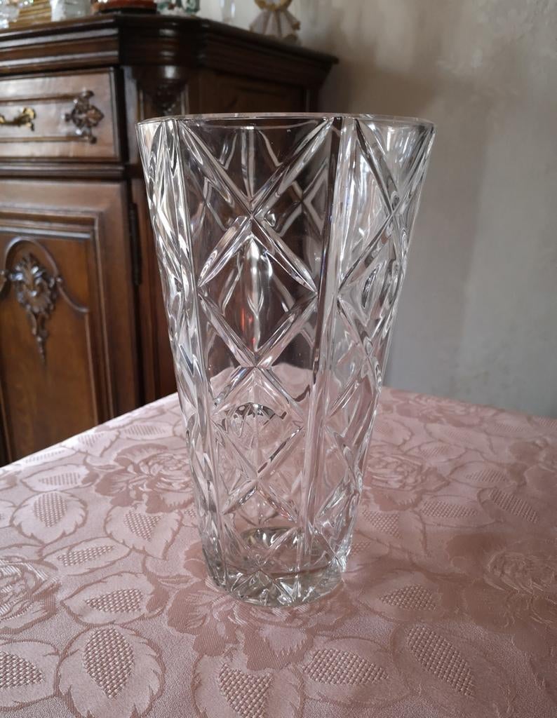 Antiek vaas VSL kristal / Luxval, Antiek en Kunst, Antiek | Vazen, Ophalen of Verzenden
