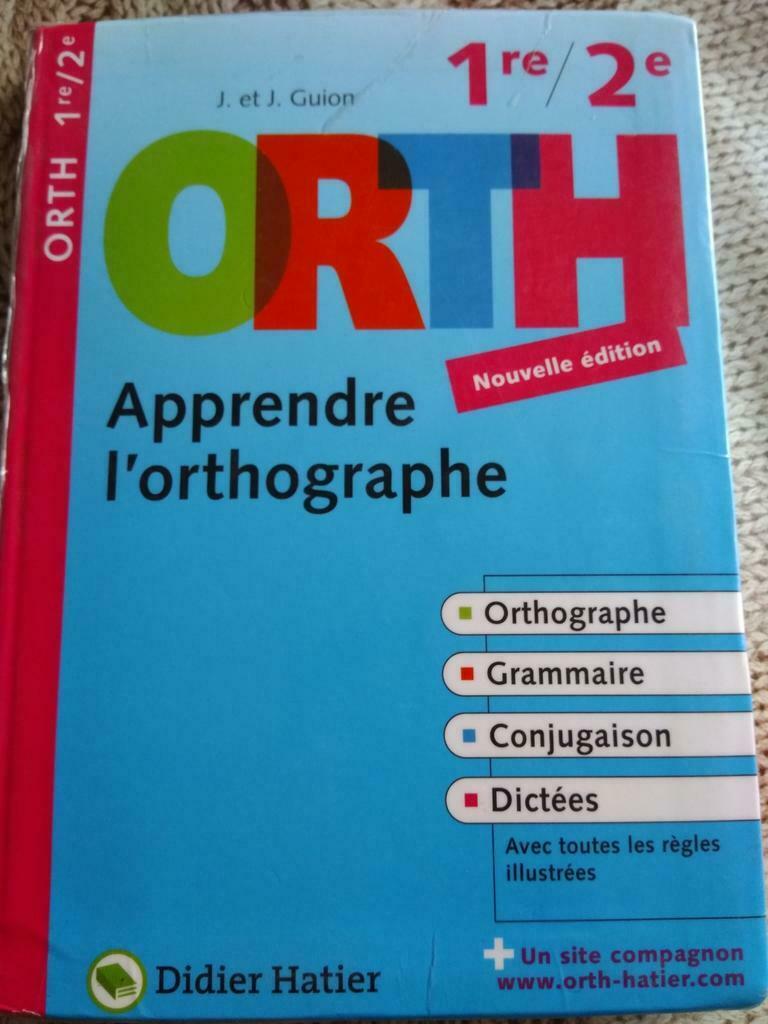 Apprendre l'orthographe 1er/2e en très bon état, Enlèvement ou Envoi