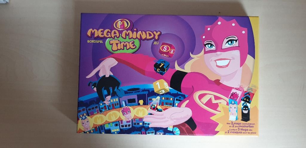 Mega Mindy time bordspel + gratis kussen, Hobby & Loisirs créatifs, Enlèvement ou Envoi, Comme neuf