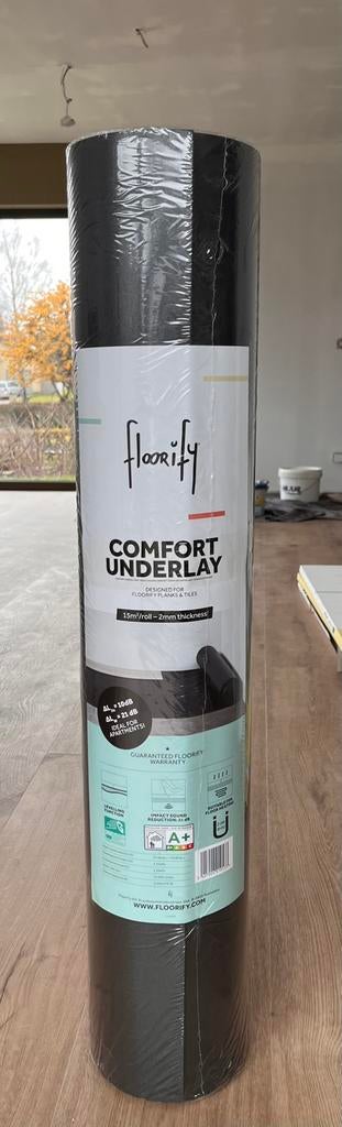 Floorify comfort underlay (ondervloer) - NIEUW 15m2, Doe-het-zelf en Bouw, Ophalen, Overige typen, Nieuw, 10 m² of meer