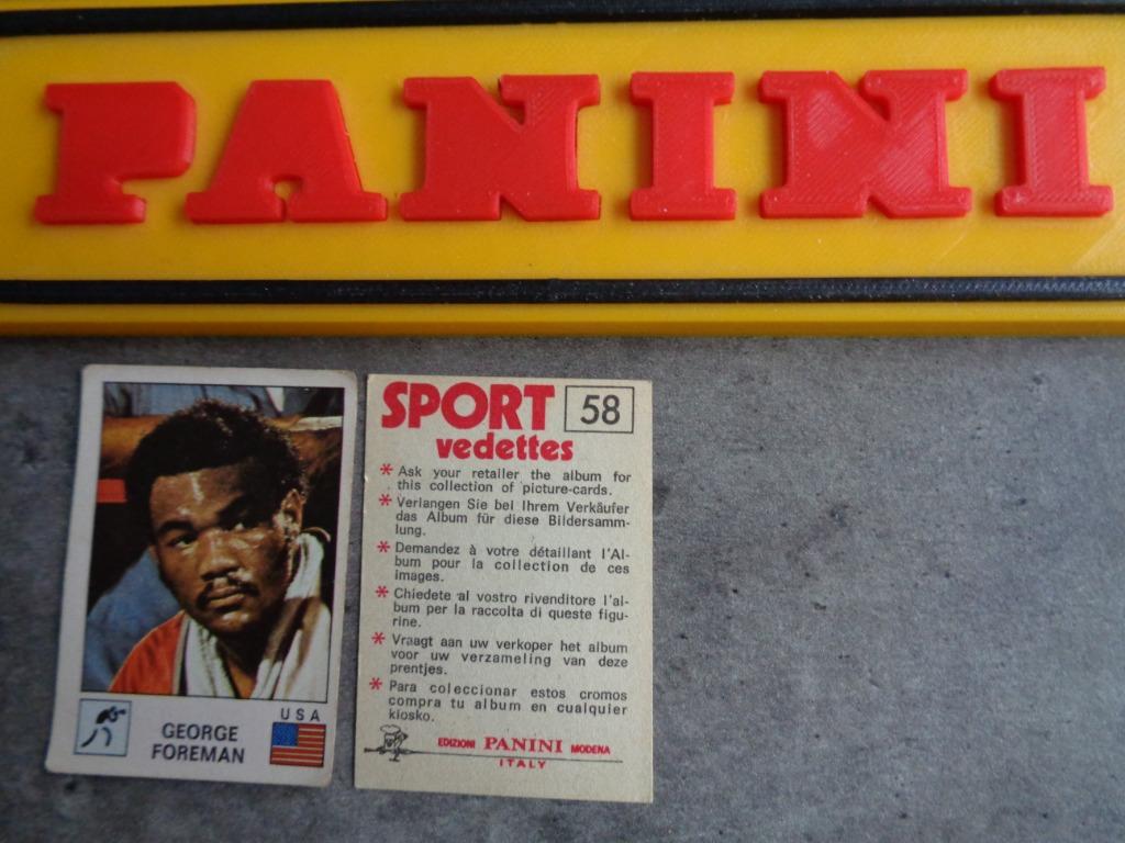 PANINI boksen STICKER   SPORT VEDETTES   FOREMAN, Hobby en Vrije tijd, Stickers en Plaatjes, Sticker, Verzenden