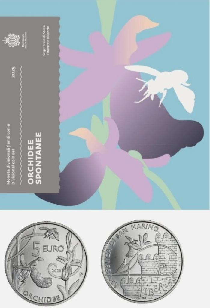Coffret BU Saint-Marin 2025 avec 5 euros en argent, Enlèvement ou Envoi, Saint-Marin, 5 euros
