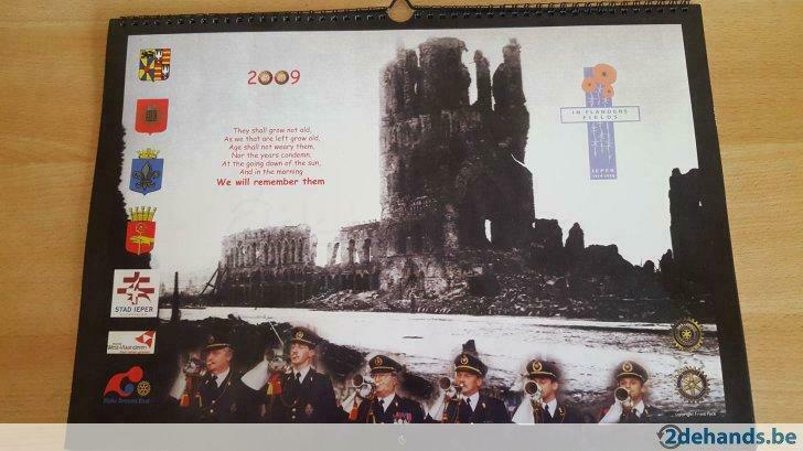 Ieper jaarkalender 2009 >  In Flanders Fields met 12 routes., Verzenden, Zo goed als nieuw