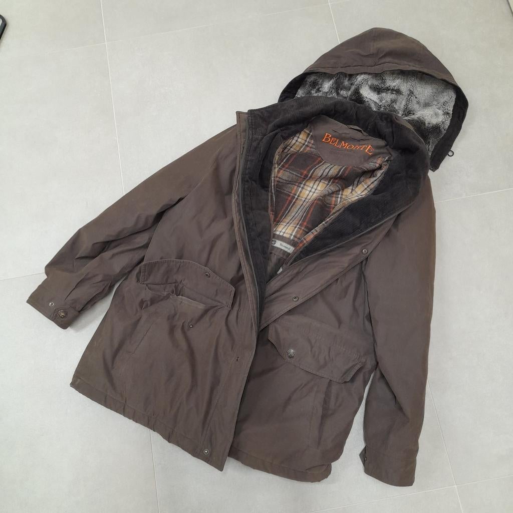 bruine winterjas voor heren maat XL, Ophalen of Verzenden, Zo goed als nieuw, Maat 46/48 (XL) of groter