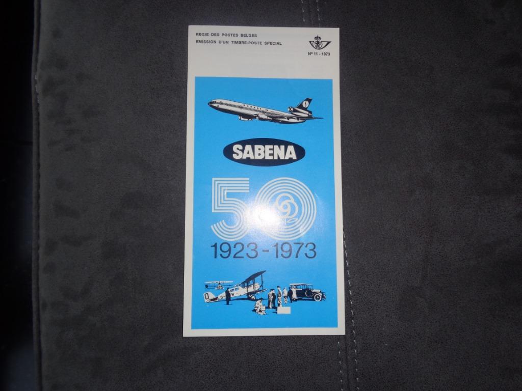 Folder voor de uitgifte van de SABENA-postzegel uit 1973, Postzegels en Munten, Ophalen