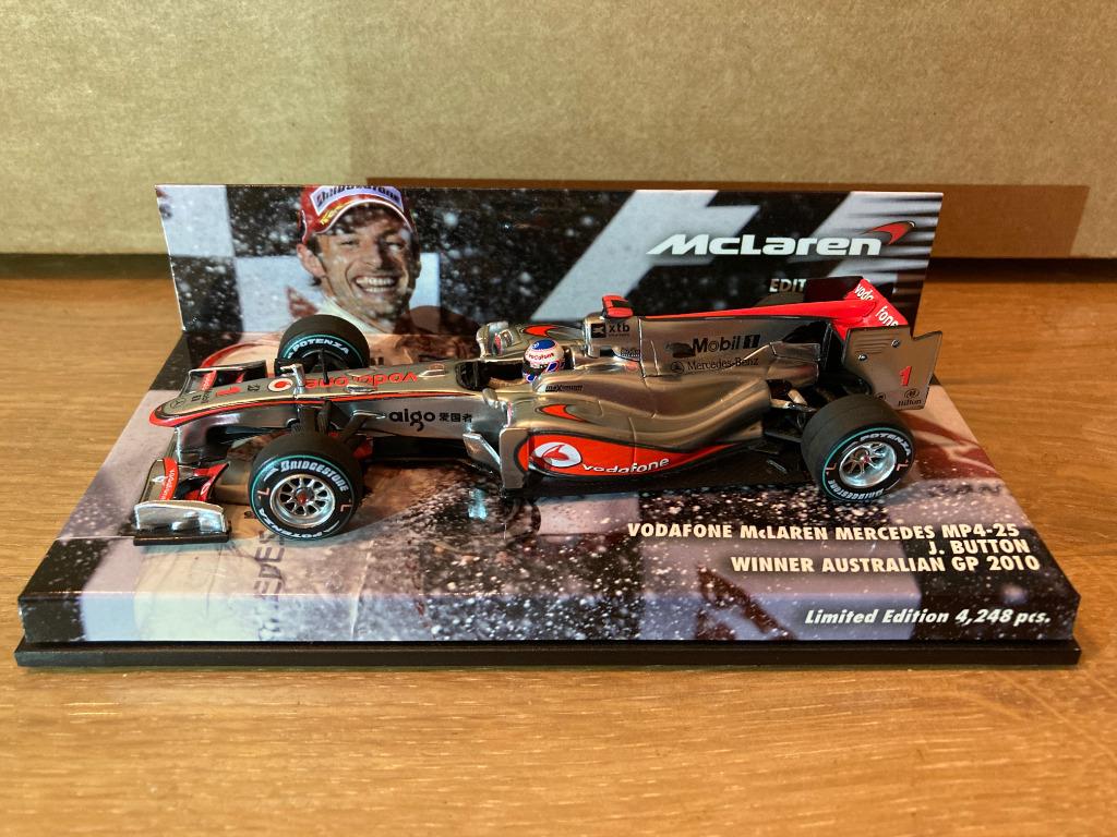 Jenson Button 1:43 Winner Australian GP 2010 Mclaren F1, Ophalen of Verzenden, Nieuw, Formule 1