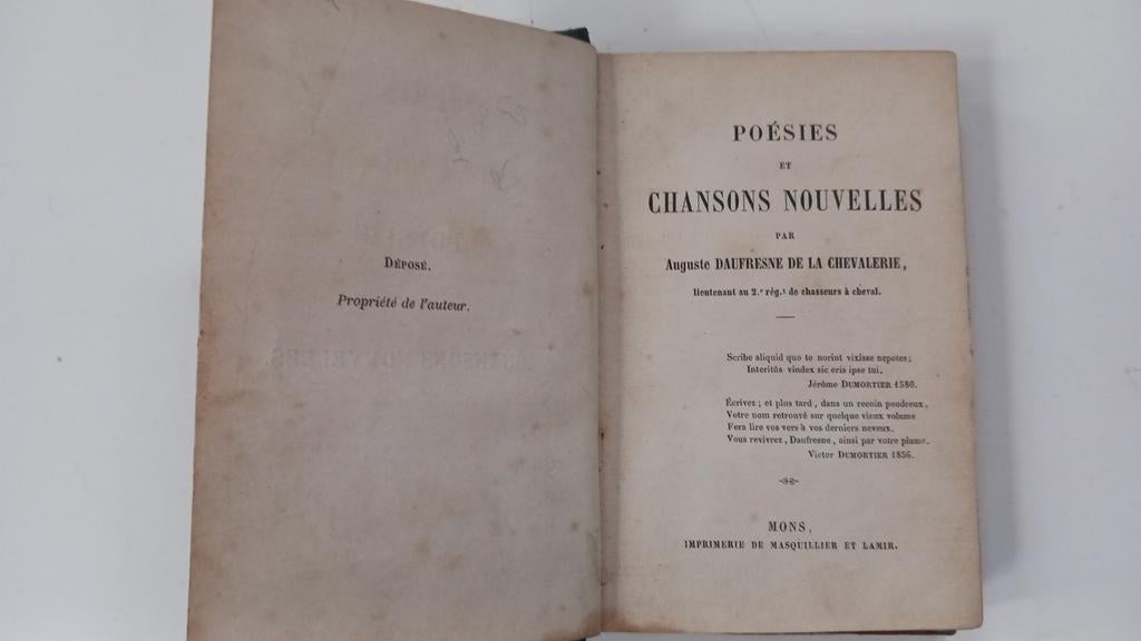 Porties et Chansons nouvelle par Auguste Daufresne de la Che, Ophalen