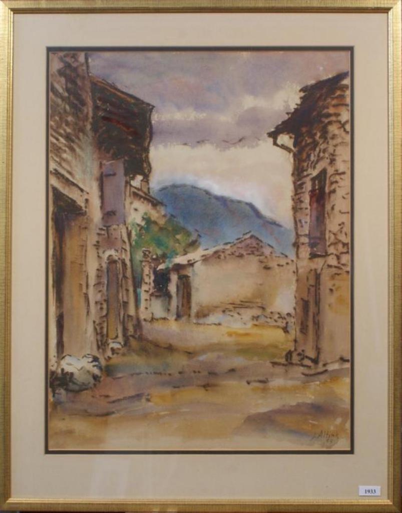 Jan Altink 1885-1971 Cityscape (gemengde techniek), Ophalen of Verzenden