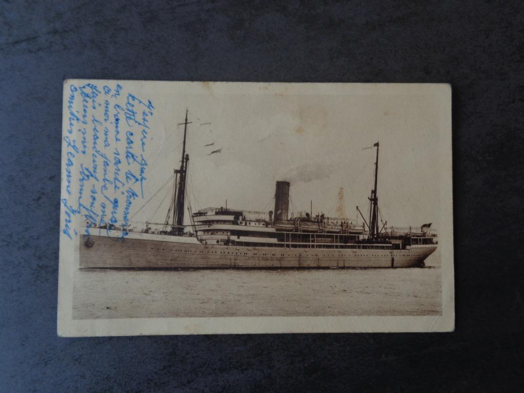 1 oude postkaart tussen de lijnboot van Antwerpen en Congo, Verzamelen, Ophalen, Antwerpen
