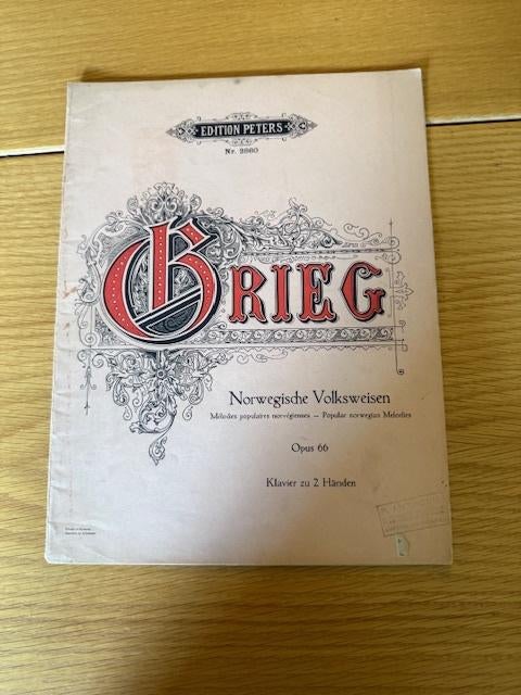 Grieg – Norwegische Volksweisen Op.66, Muziek en Instrumenten, Gebruikt, Klassiek, Ophalen of Verzenden, Artiest of Componist