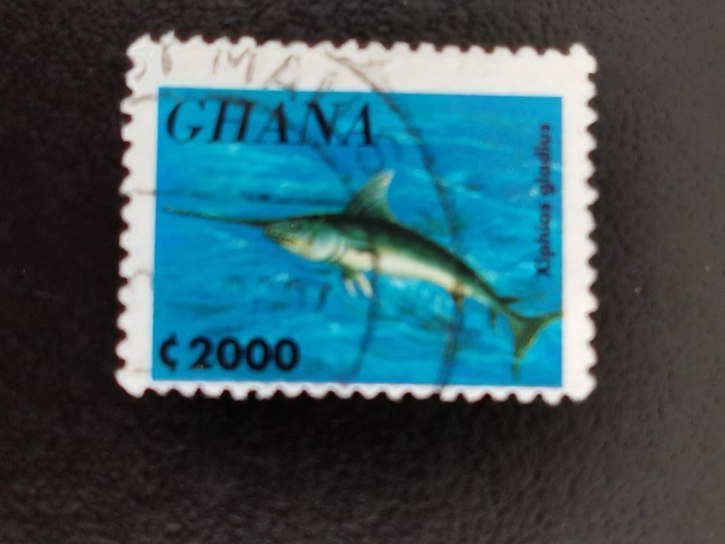 Ghana 1995 - vissen - zwaardvis, Ophalen of Verzenden, Gestempeld, Dier of Natuur