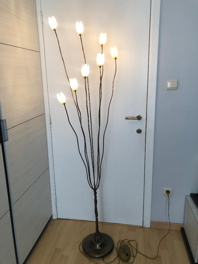 Staanlamp met dimmer, Ophalen, Zo goed als nieuw, Metaal