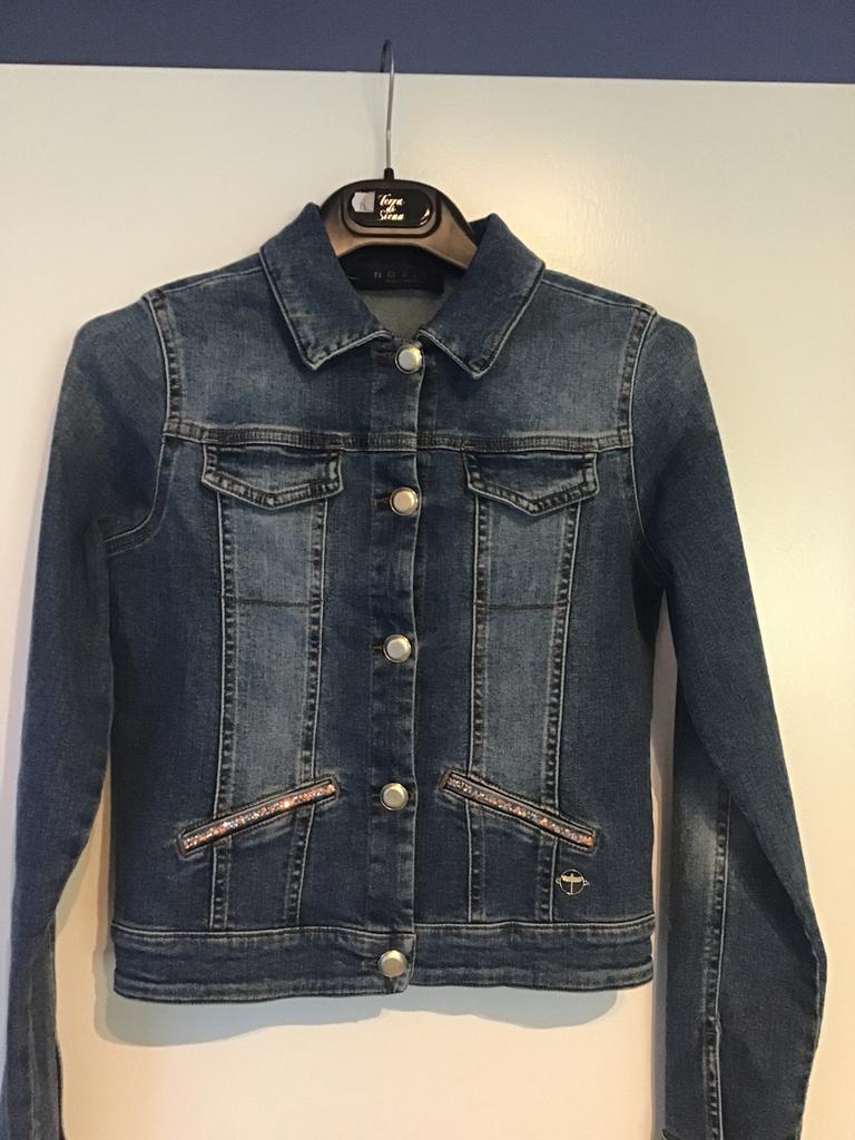 Jeansjas met strasjes, Kleding | Dames, Blauw, Nieuw, Ophalen of Verzenden, Noali