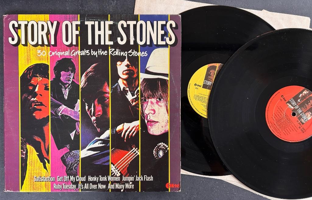 ROLLING STONES - Story of the Stones ( 2LP; K-tel ), Cd's en Dvd's, Vinyl | Rock, Zo goed als nieuw, Gatefold hoes, Poprock, 1960 - 1969