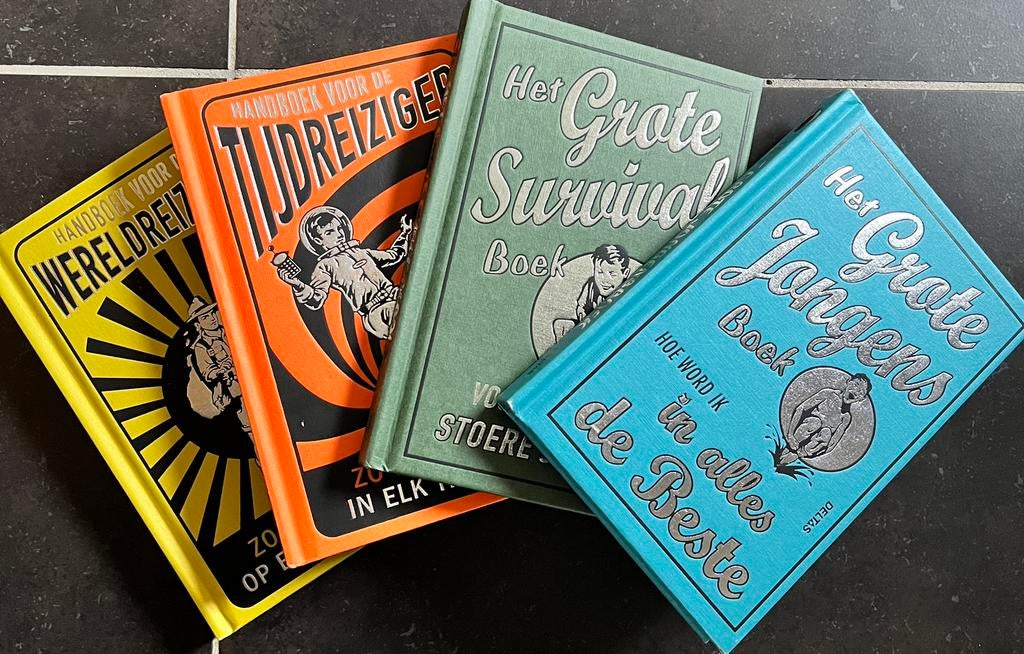4 boeken voor kids rond survival wetenschap tijd, Enlèvement ou Envoi, Comme neuf