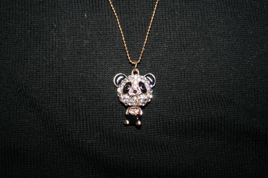 Nieuwe ketting met hanger panda, Bijoux, Sacs & Beauté, Colliers, Enlèvement ou Envoi, Neuf, Blanc, Avec pendentif