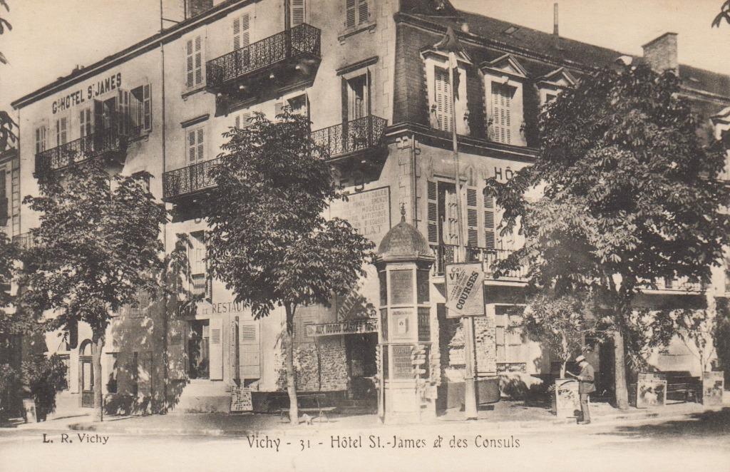 FRANCE - Vichy : l'hôtel Saint-James et les consuls, Envoi, Non affranchie, France