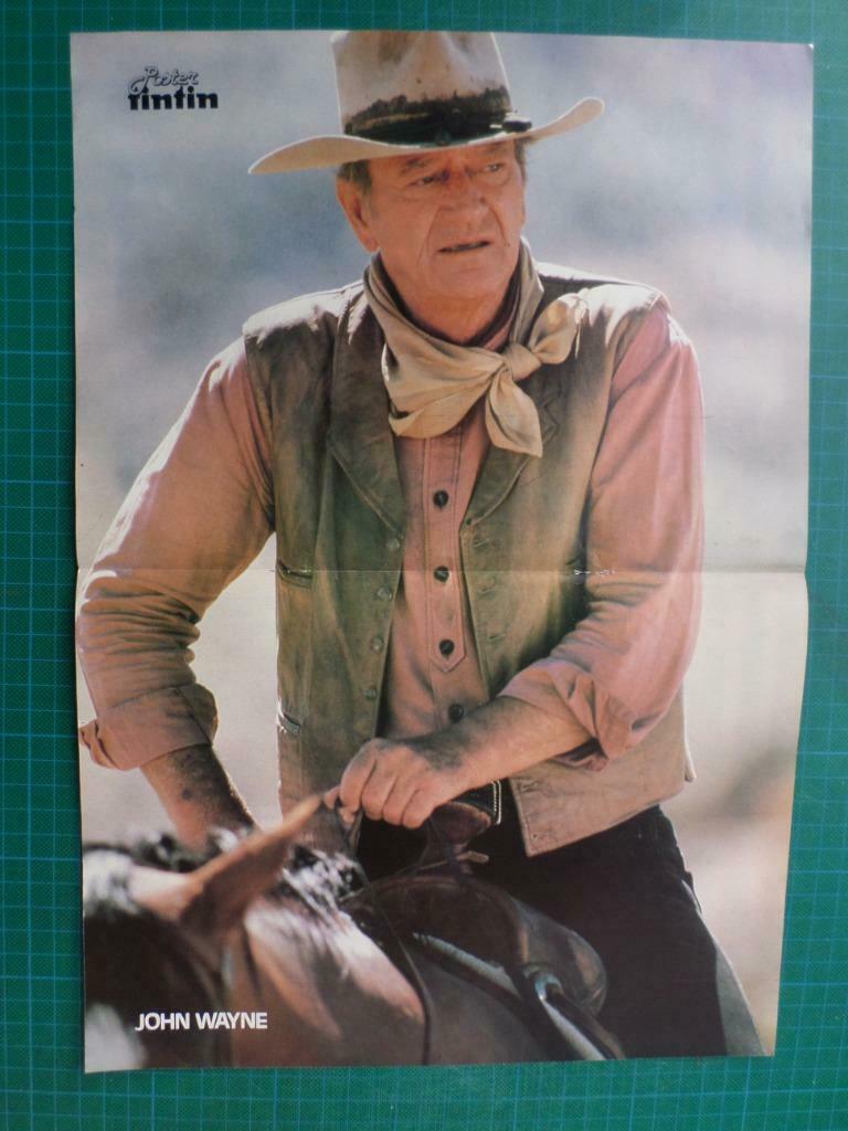 John Wayne - poster - 1981, Verzamelen, Ophalen of Verzenden, A1 t/m A3, Film en Tv, Rechthoekig Staand